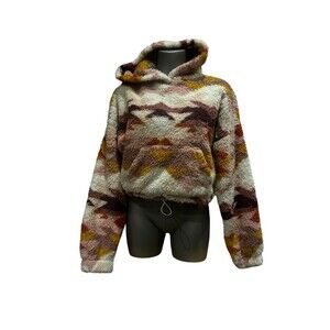 Aeropostale Aztec fluffy fleece warm drawstring sweater  xs